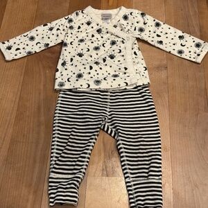 Organic Baby Layette Wrap Top & Pants Wiggle Set